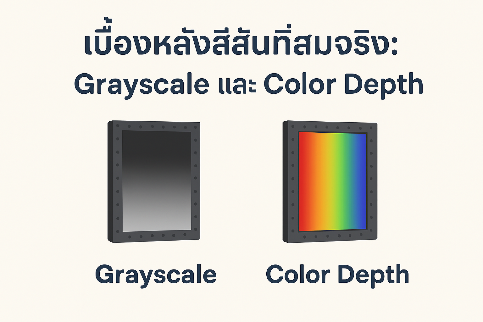 เบื้องหลังสีสันที่สมจริง: Grayscale และ Color Depth ในจอ LED