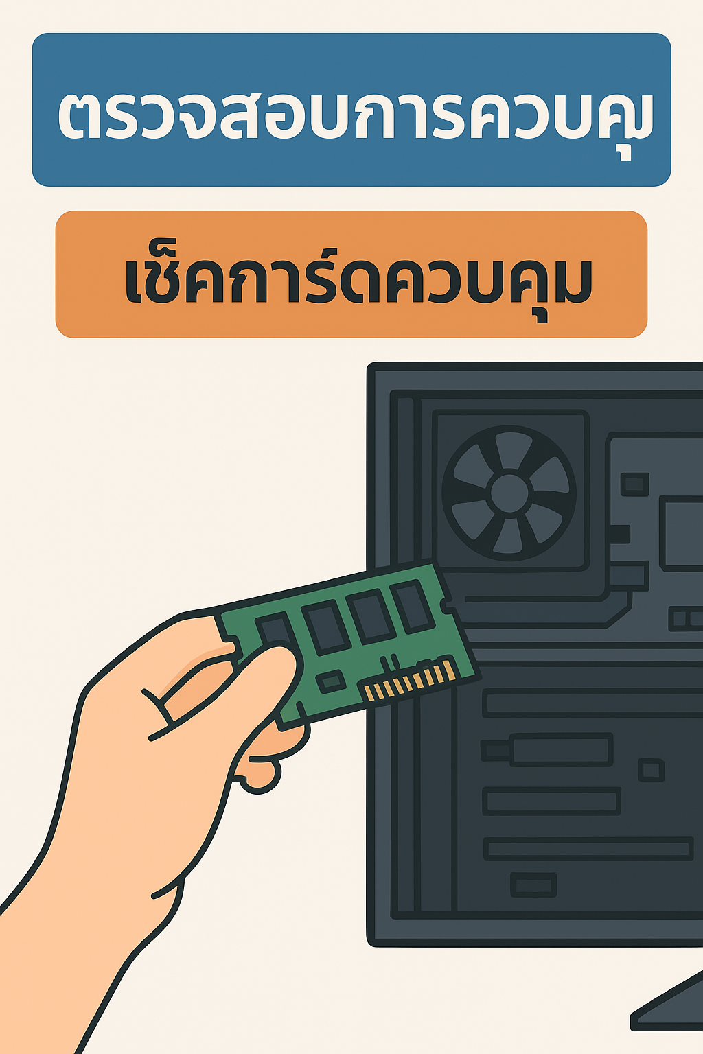2. เช็คการ์ดควบคุม 