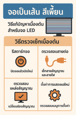 จอเป็นเส้น? สีเพี้ยน? วิธีแก้ปัญหาเบื้องต้นสำหรับจอ LED