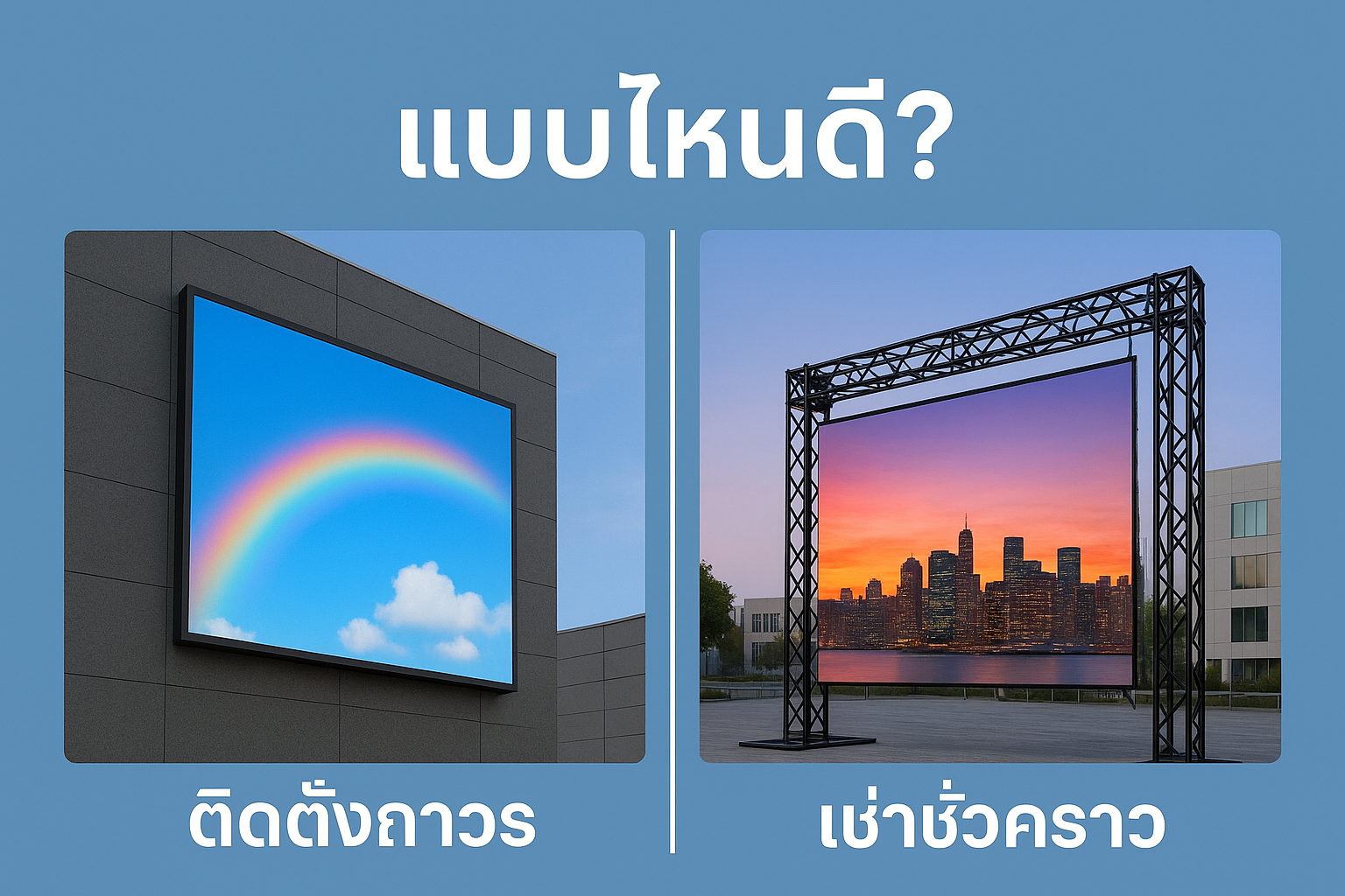 ติดตั้งถาวรหรือเช่าชั่วคราว