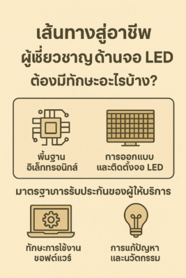 What skills are required to become an LED display specialist?