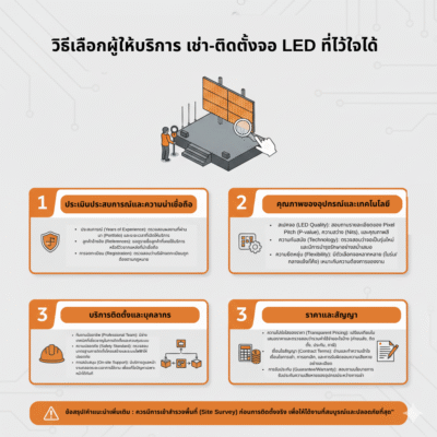 วิธีเลือกผู้ให้บริการ เช่า-ติดตั้งจอ LED ที่ไว้ใจได้