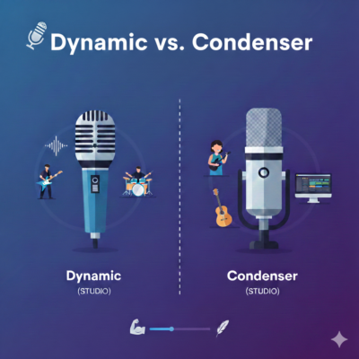 🎤 Dynamic vs. Condenser: ต่างกันอย่างไร?