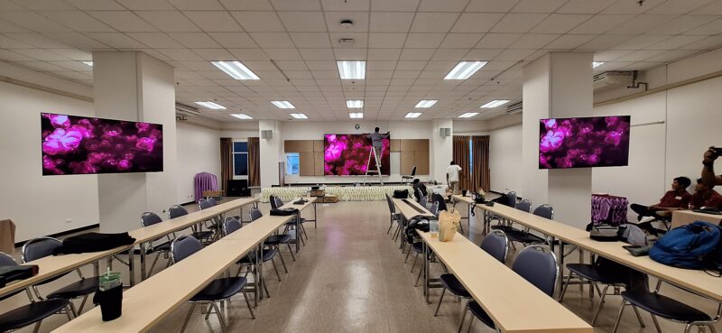 ติดตั้งจอ LED Full Color ห้องประชุมโรงพยาบาลแม่สอด โดย Zeus Corp